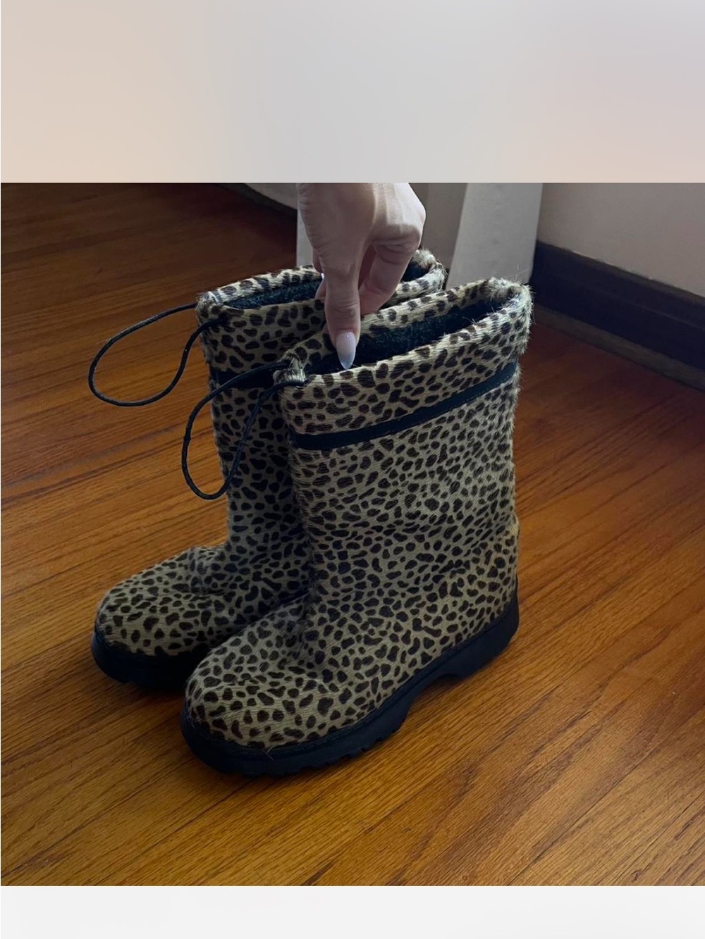 Vintage Leopard Print Boots